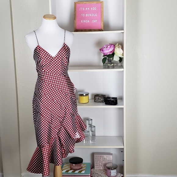KEEPSAKE the Label Dresses & Skirts - Polka Dot Ruffle Cocktail Dress Keepsake The Label